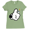 main de mickey Ladies Fitted T-Shirt