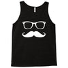 mustache glasses nerd Tank Top