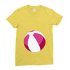 Pink Beachball Baby Girl Ladies Fitted T-Shirt