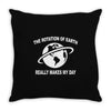 the rotation of the earth Throw Pillow
