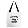 narwhal whale Tote Bags