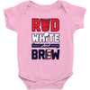 red white and brew Baby Onesie