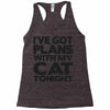 plans with my cats tonight Racerback Tank