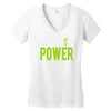 veggie power! Women's V-Neck T-Shirt
