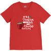 it's a christmas movies and hot chocolate kind of day V-Neck Tee
