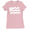 american flag sticker vinyl decal   usa stars united states country ca Ladies Fitted T-Shirt