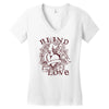 blind love fire heart Women's V-Neck T-Shirt
