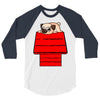 snoopy parody pug w 3/4 Sleeve Shirt