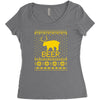 ugly sweater party beer bear funny Women's Triblend Scoop T-shirt