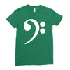 bass cleff funny Ladies Fitted T-Shirt
