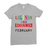 legends are born february Ladies Fitted T-Shirt