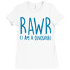 rawr (i'm a dinosaur) Ladies Fitted T-Shirt