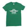 i have two titles dad and stepdad Ladies Fitted T-Shirt