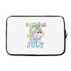 unicorns are born in july cute unicorn Laptop sleeve