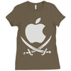 apple pirate Ladies Fitted T-Shirt