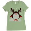 christmas t shirt santa reindeer penguin novelty xmas Ladies Fitted T-Shirt