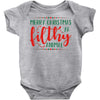 merry christmas ya filthy animal Baby Bodysuit