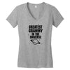 Greatest Grammy In The Universe Women's V-Neck T-Shirt