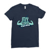 my dad my hero Ladies Fitted T-Shirt