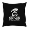 triathlon until death separate Throw Pillow