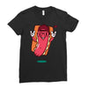 cool hotdog Ladies Fitted T-Shirt