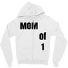 mom of 1 Zipper Hoodie