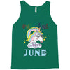 unicorns are born in june cute unicorn Tank Top
