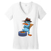 perry agent p Women's V-Neck T-Shirt