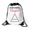 Professional Fangirl Drawstring Bags