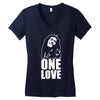 one love Women's V-Neck T-Shirt