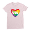 Yes Lgbt Heart Ladies Fitted T-Shirt