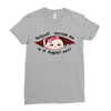 August Peeking Out Asian Baby Girl Ladies Fitted T-Shirt