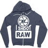 i shoot raw photography camera photograph Zipper Hoodie
