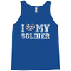 i love my soldier navy camouflage Tank Top