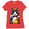 lucky cait sith Ladies Fitted T-Shirt