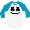marshmello face 3/4 Sleeve Shirt