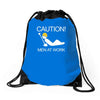 caution men at work Drawstring Bags