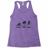 swim bike and run Racerback Tank