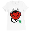 the devil made me brew it Ladies Fitted T-Shirt
