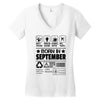 Born In September Women's V-Neck T-Shirt