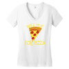 will plie for pizza Women's V-Neck T-Shirt