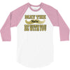 funny black mustache may the stache be with you 3/4 Sleeve Shirt