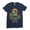summer skull Ladies Fitted T-Shirt