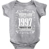 vintage made in 1997 perfectly aged a living legend Baby Bodysuit