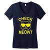 check meowti Women's V-Neck T-Shirt