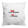 yes is the answer Throw Pillow