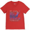 my cat and i stay in tonight V-Neck Tee