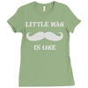 little man mustache first Ladies Fitted T-Shirt