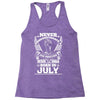 Never Underestimate Dog Rescuer Who Was Born July Racerback Tank