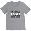 i'm a proud dad of a freaking awesome daughter V-Neck Tee